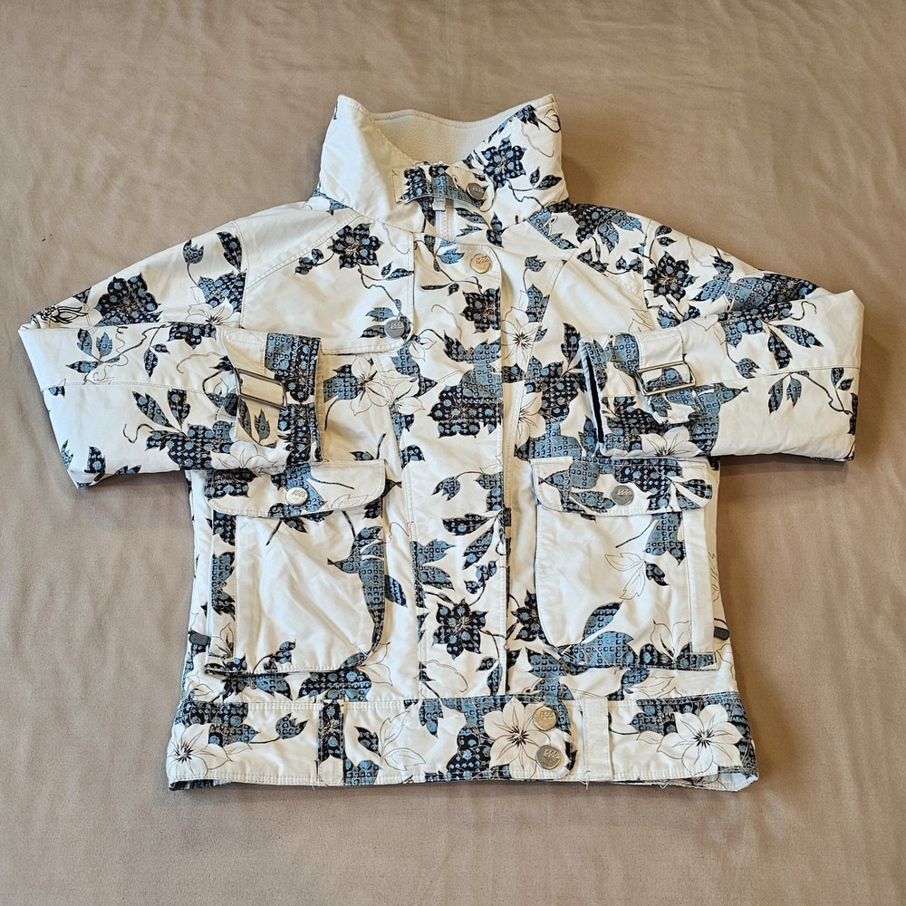 Triple Nickle 555 Ski/Snowboard Jacket Girl's Size 8‎ Waterproof Floral Puffer